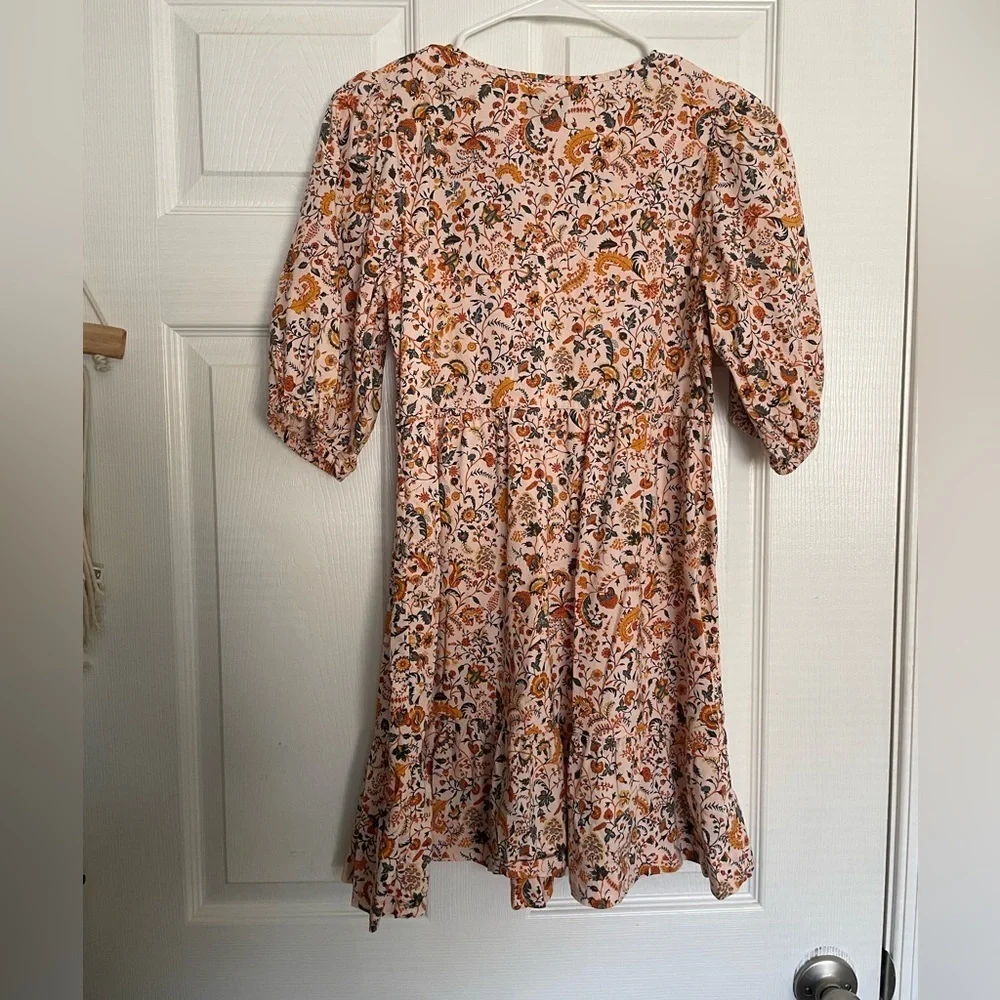 NWOT Old Navy Floral Tie-Front Dress in Orange Size XL Girls (14-16)